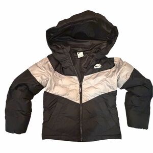 Boys Nike Black and Gray Jacket Puffer Hoodie